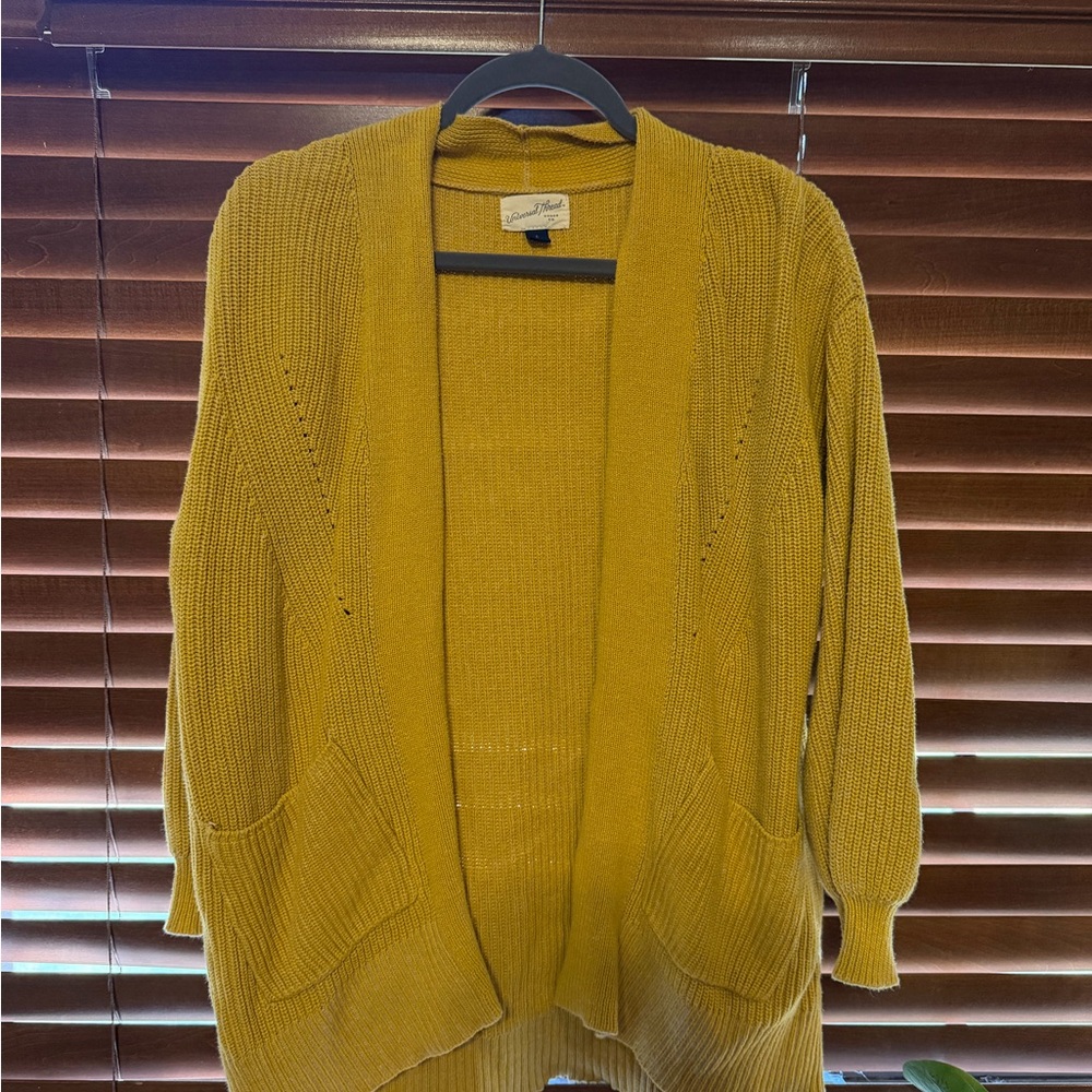 Universal Thread Mustard Yellow Cardigan Sweater